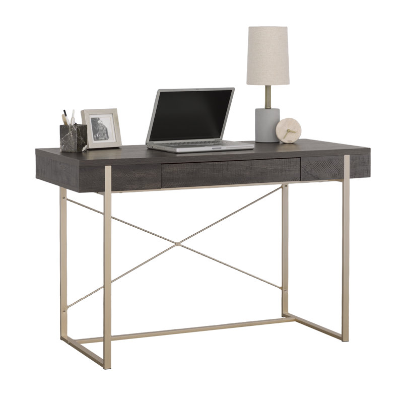 Bureau d'écriture en bois au design élégant, brun foncé
