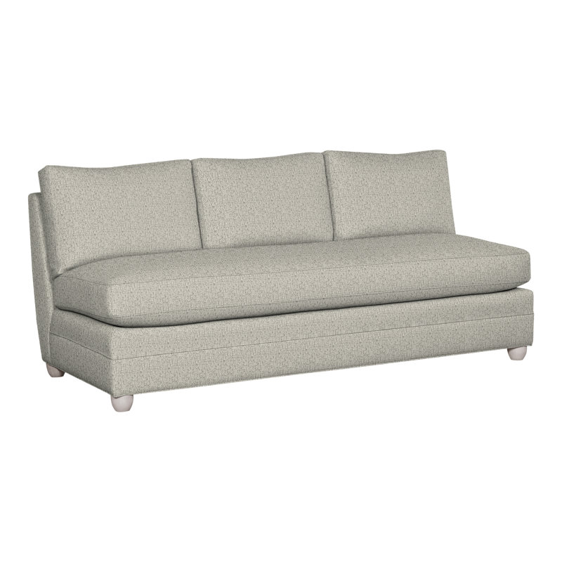 Fairgrove 80.5" Armless Bench Seat Sofa, Dove Gray, Tuck Metal