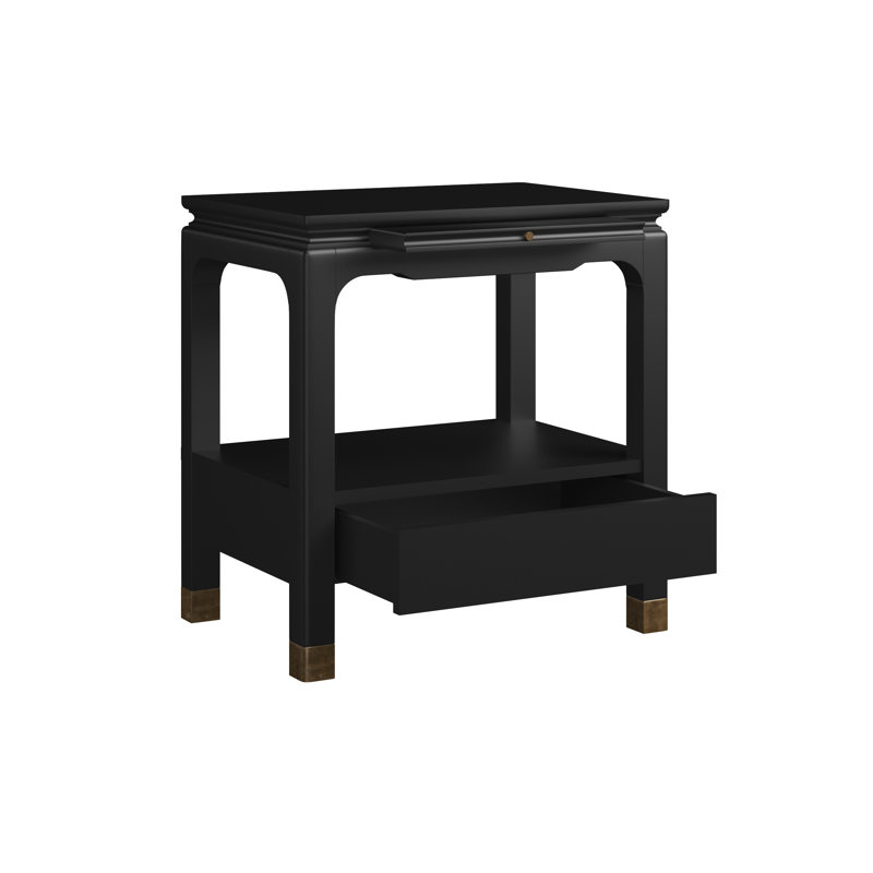 Eave Bedside Table - Ink, Black