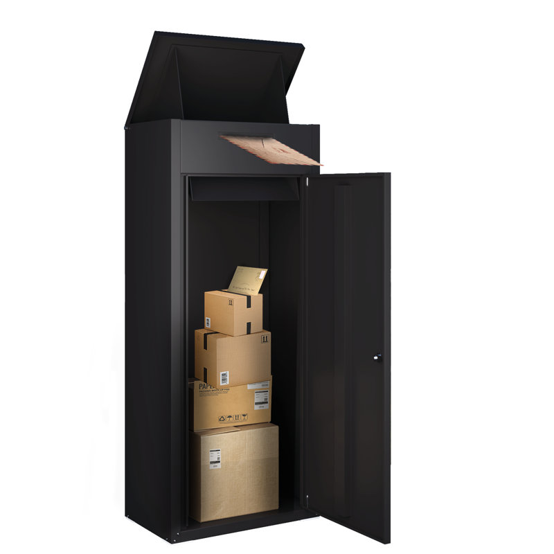 Boîtes de livraison express pour l'extérieur, Noir, H 47,2 po x l 19,7 po x P 19,7 po