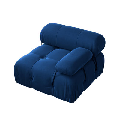 Upholstered Modern Velvet Fabric Single One-Armed Chair