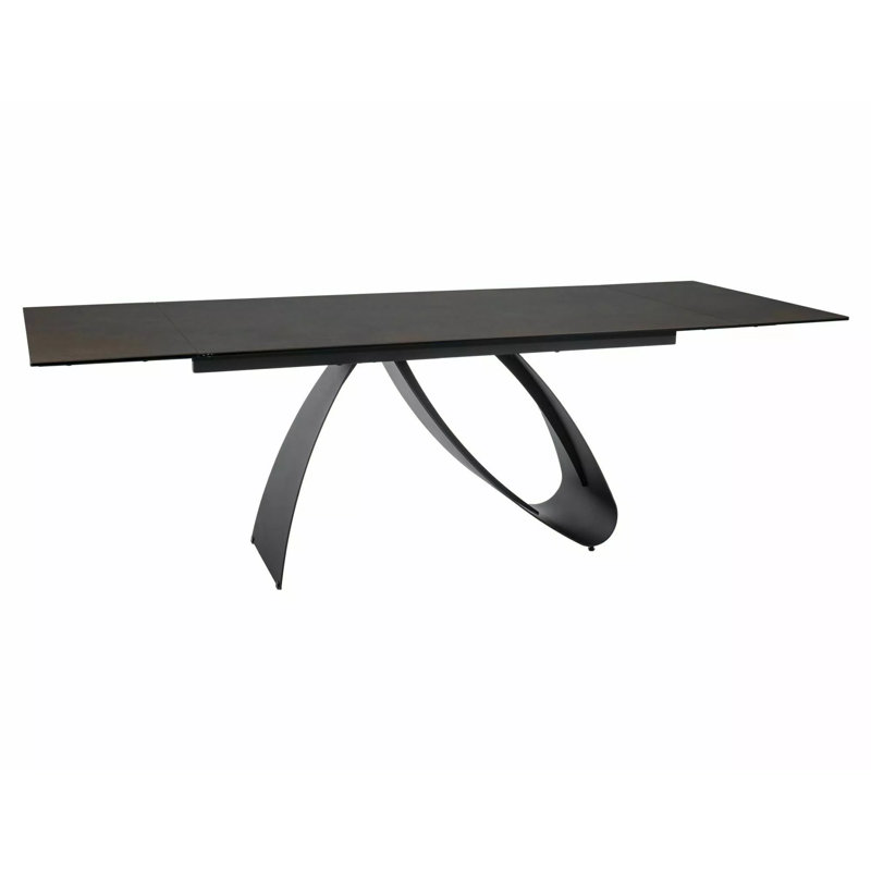 Almute 90 cm Rectangular Dining Table, Black
