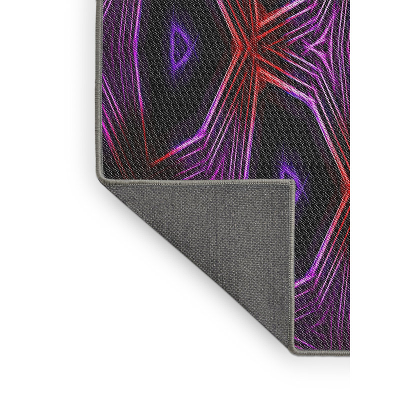 Tapis mauve / bleu Power Loom, Rectangle 5 pi x 8 pi