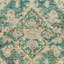 Tapis oriental beige en viscose et émeraude noué à la main Sari Velsen-19782718