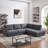 Glander  Cozy Sectional Sofa Right Facing-1049843387