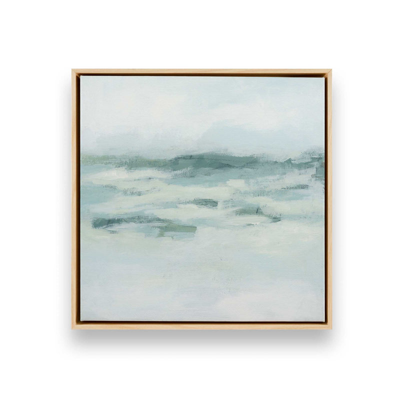 «Gentle Aqua Ocean I», H 32,75 po x l 32,75 po, Érable américain