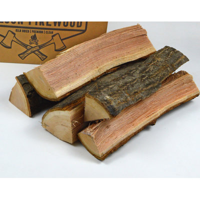 Bois de chauffage fendu Wilson - bûches naturelles séchées au four pour foyers d'intérieur, foyers d'extérieur et feux de camp