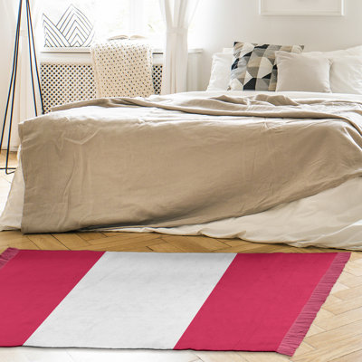Rouge/blanc tapis