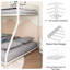 Lit superposé en métal robuste pour enfants et adultes - Profil bas avec échelle facile à monter-1312330585-1312330587