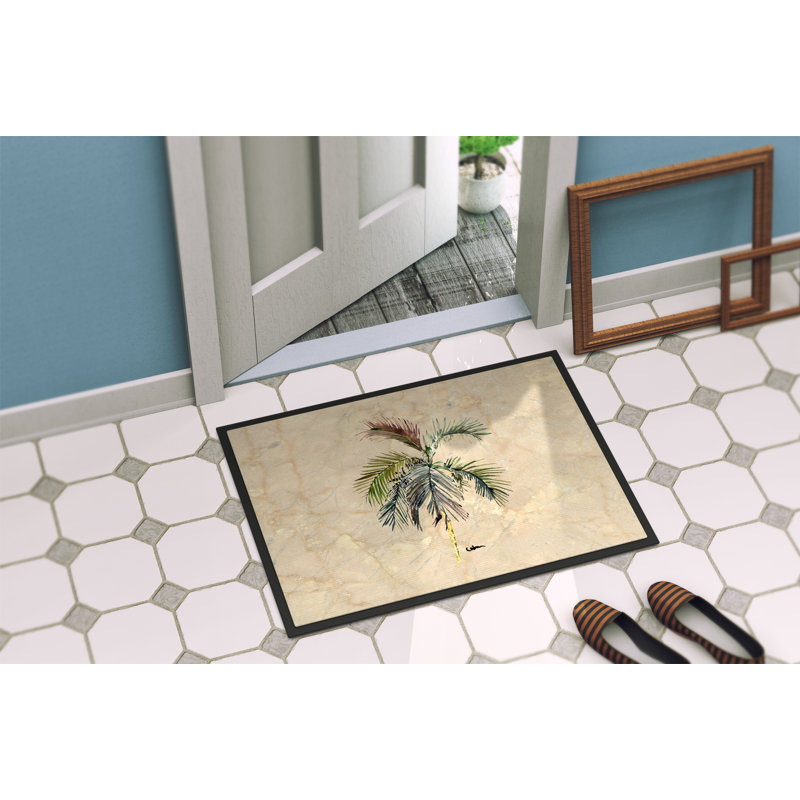Tapis d'entrée antidérapant pour palmier anglais englund, Rectangle 1 pi 6 po x 2 pi 3 po