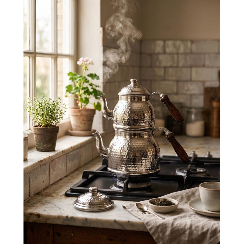 Marlow Home Co. Teapot Set, Silver Copper