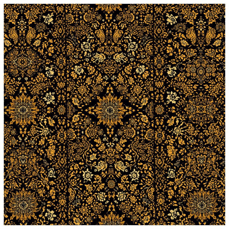Édredon Intricate Floral Damask, Simple extra long