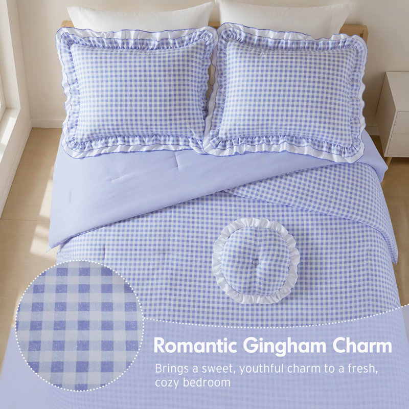 4-Piece Full/Queen Comforter Set, Blue