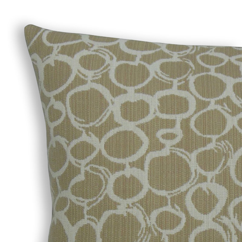 Coussin Velisa, 18 po x 18 po, Coussin décoratif, Brun clair