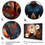 «Blue and Orange Yoga Bliss 3 - Yoga, art mural»-608786536-608786543