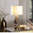 27.5" Silver Owl On A Branch Resin Table Lamp