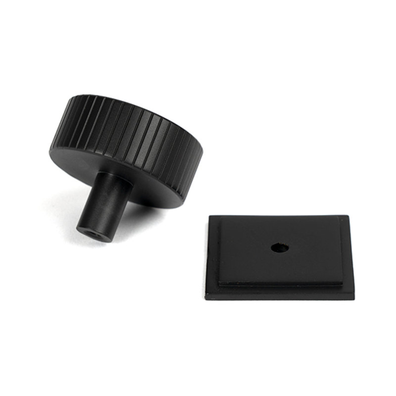 40mm Square Knob, Matt Black