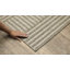 Tapis rayé en polypropylène tissé à la machine intérieur / extérieur gris / brun clair-747206389