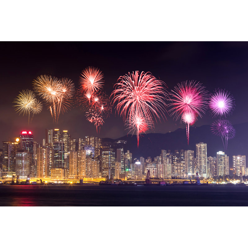Foyil Fireworks Festival - Wrapped Canvas Print, 81cm H x 122cm W x 3.8cm D
