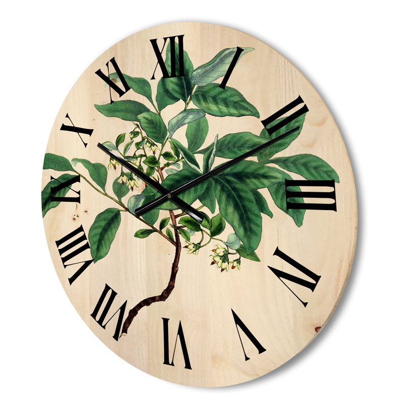 Horloge murale Leaves Plants IV, Moyenne