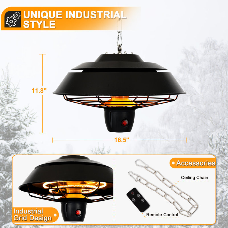Hanging Patio Heater With Led Light