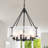 6 - Light 19.69'' Dimmable Modern Drum Candle  Chandelier With Glass Shade-2004979613