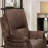 Dark Brown Transitional Glider Recliner - Pillow Top Arms, Fully Upholstered-1872969040