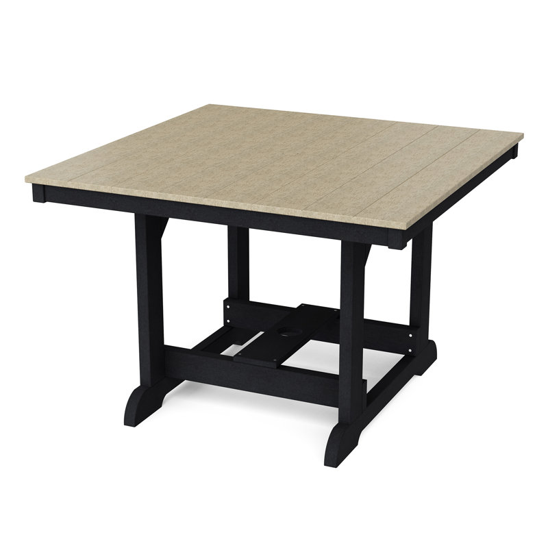 Heritage 5-Piece 44" x 44" Dining Set, Weathered Wood/Black