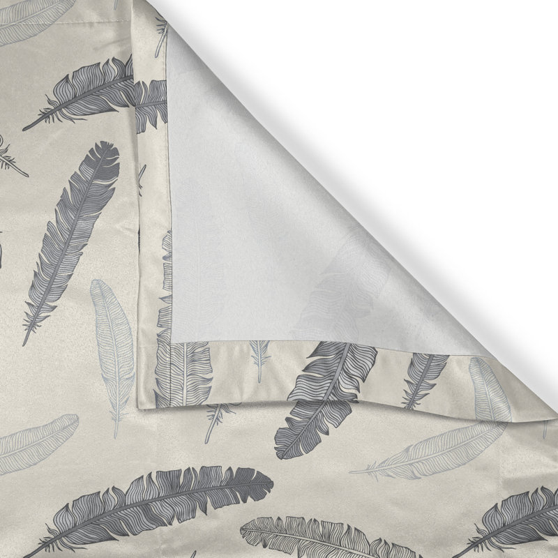 Rideaux de fenêtre décoratifs 2 panneaux Red Barrel Studio®, gris pâle et beige, L 50 po x L 120 po