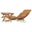 Bartman 175cm Long Reclining Teak Single Sun Lounger