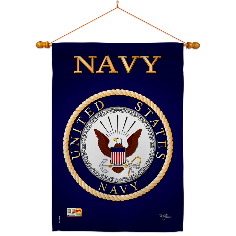 Navy Blue Polyester Military House Flag 28x40