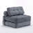 Dark Grey Folding Sofa Bed, Convertible Sleeper Chair with Pillow-1039618775