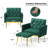 Zianny Velvet Accent Chair with Ottoman-673816097