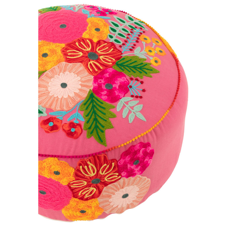 Spring / Summer 2024 50cm Wide Round Floral Pouffe Ottoman