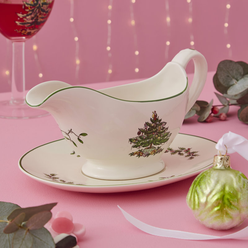 Spode Christmas Tree Gravy Boat 10Oz