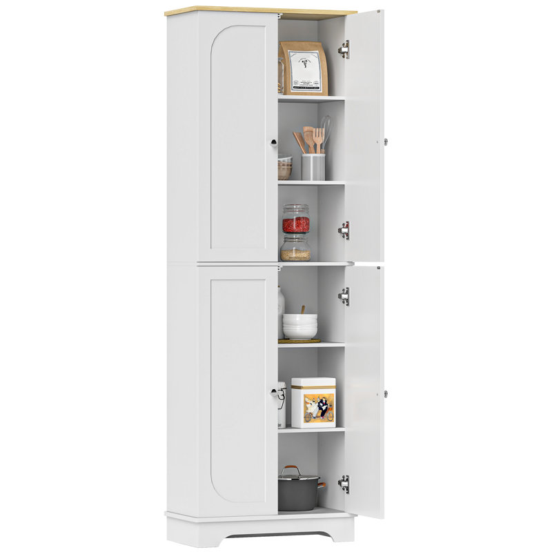 72 po de hauteur, garde-manger de 72 po avec 4 portes, blanc
