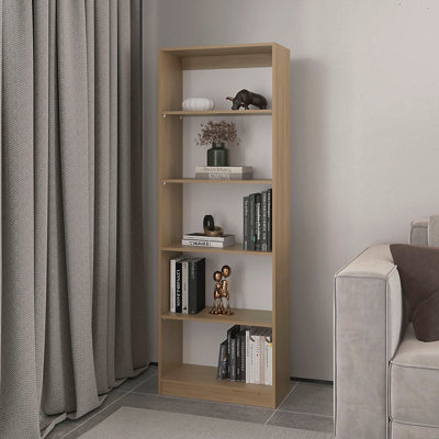 Bibliothèque, 4 tablettes, bois manufacturé