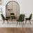 Modern Chenille Fabric Upholstered Dining Chairs Armless Side Chairs with Color-Matched Metal Frame For Kitchen Dining Room-155127101-148779385