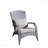 Patio Chair With Cushions, Grey Cushion