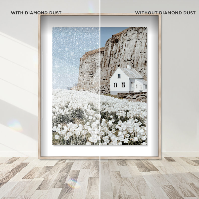 Coastal Homes II Print by Oliver Gal, Natural Oak Shadowbox, 37.5" H x 31.5" W
