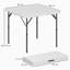 Rectangular Metal Outdoor Picnic Table , 86cm cm W 86cm cm D-1977337050