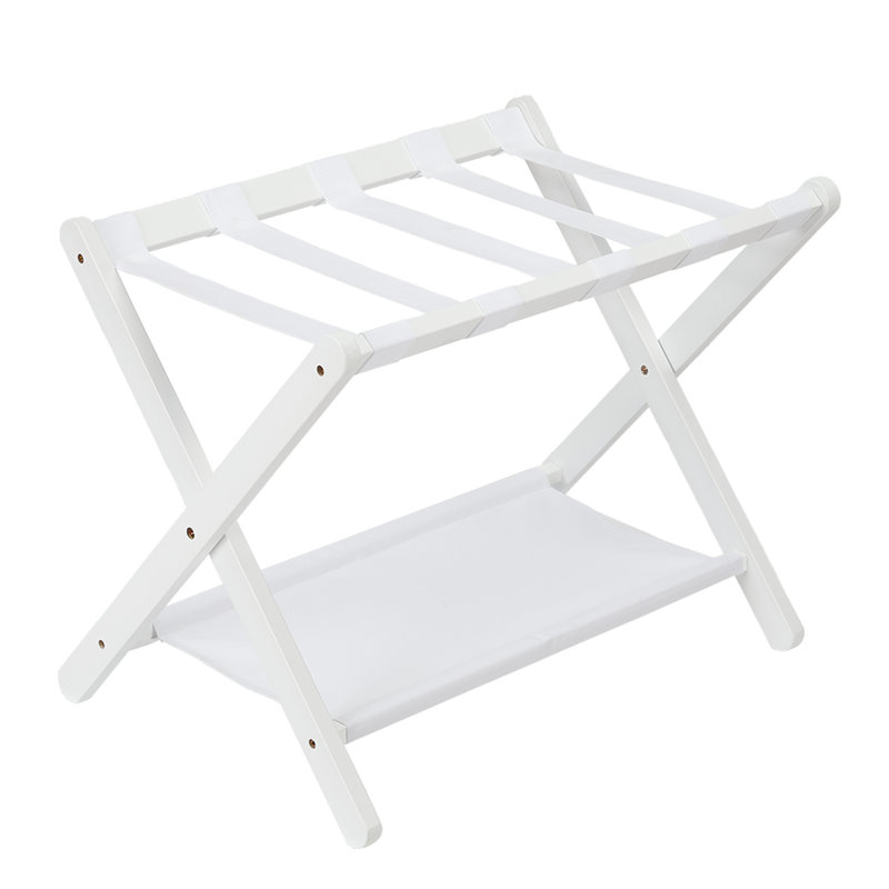 Valise pliante avec porte-valises pliable, pour les chambres à coucher, les salons et les hôtels, blanc, Blanc