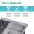 18 Inch Scratch-Resistant Drop In Single Bowl 16 Gauge Stainless Steel Handmade Small （Kitchen Sink/Bar Perp Sinks） With Drain