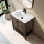 Chazden 30" Herringbone Design Single Bathroom Vanity with Ceramic Top-1064720417