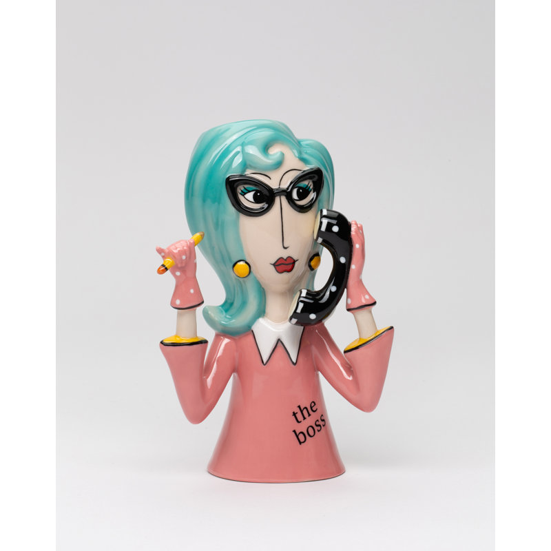 DollyMama "The Boss" Lady Vase- 6"H 