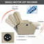 Fauteuil inclinable en polyuréthane PU à position infinie avec massage par vibration 8 points, chauffage lombaire, charge USB et porte-gobelets pour personnes âgées-33385107
