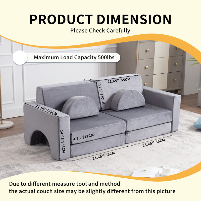 Amanoa 51.97'' Velvet Loveseat, Gray Velvet