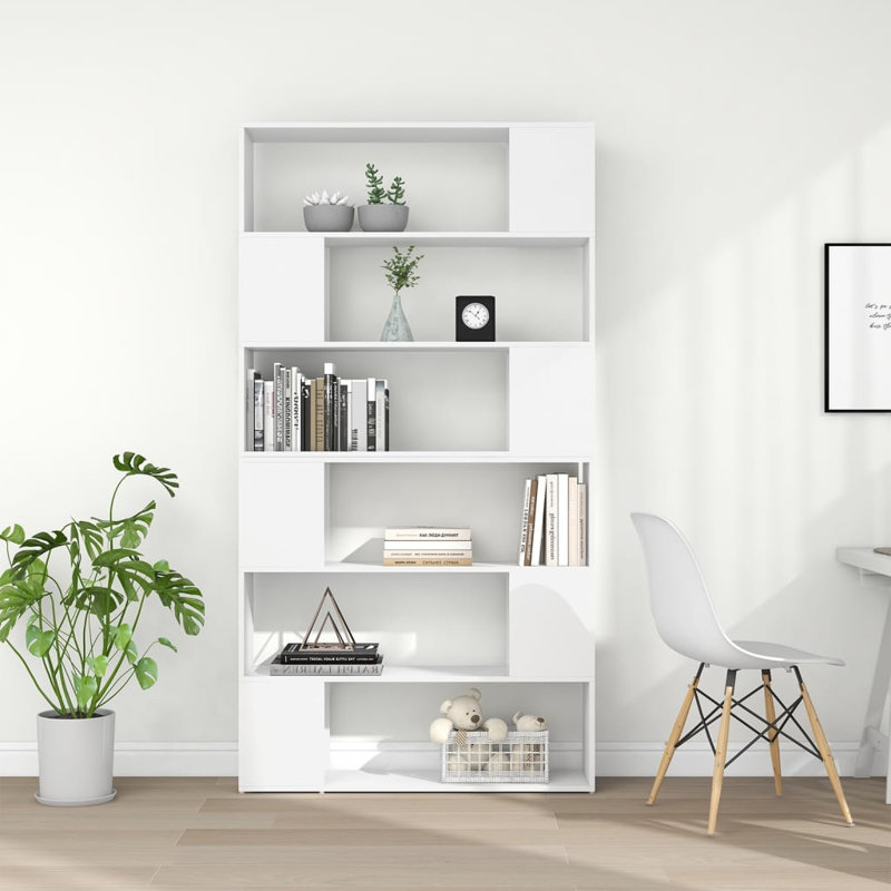 Eslow 188cm H x 100cm W Standard Bookcase, White