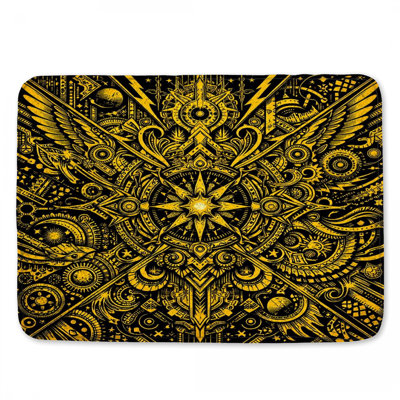 Tapis de bain à motif géométrique complexe