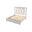 Lit de rangement en cristal avec finition en bois
